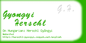 gyongyi herschl business card